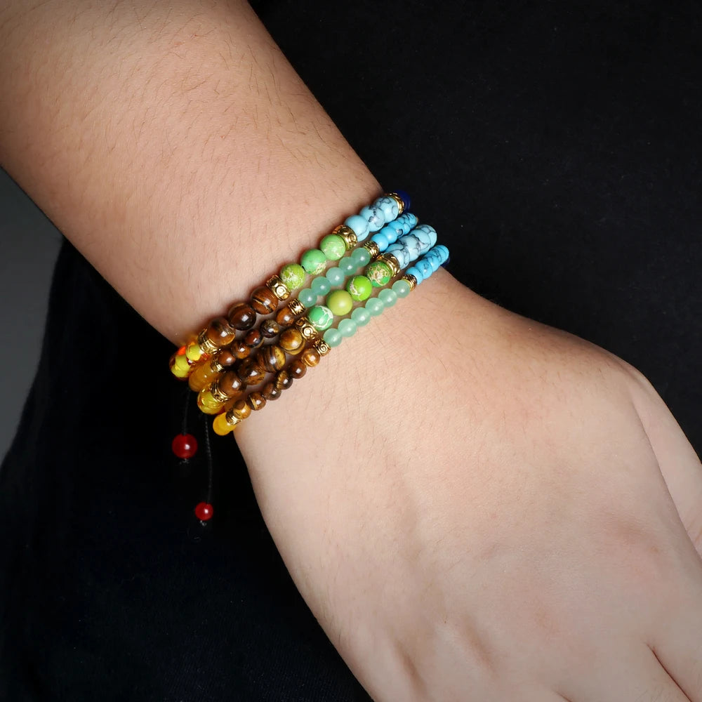 Adjustable 7 Chakra Beaded Reiki Bracelet