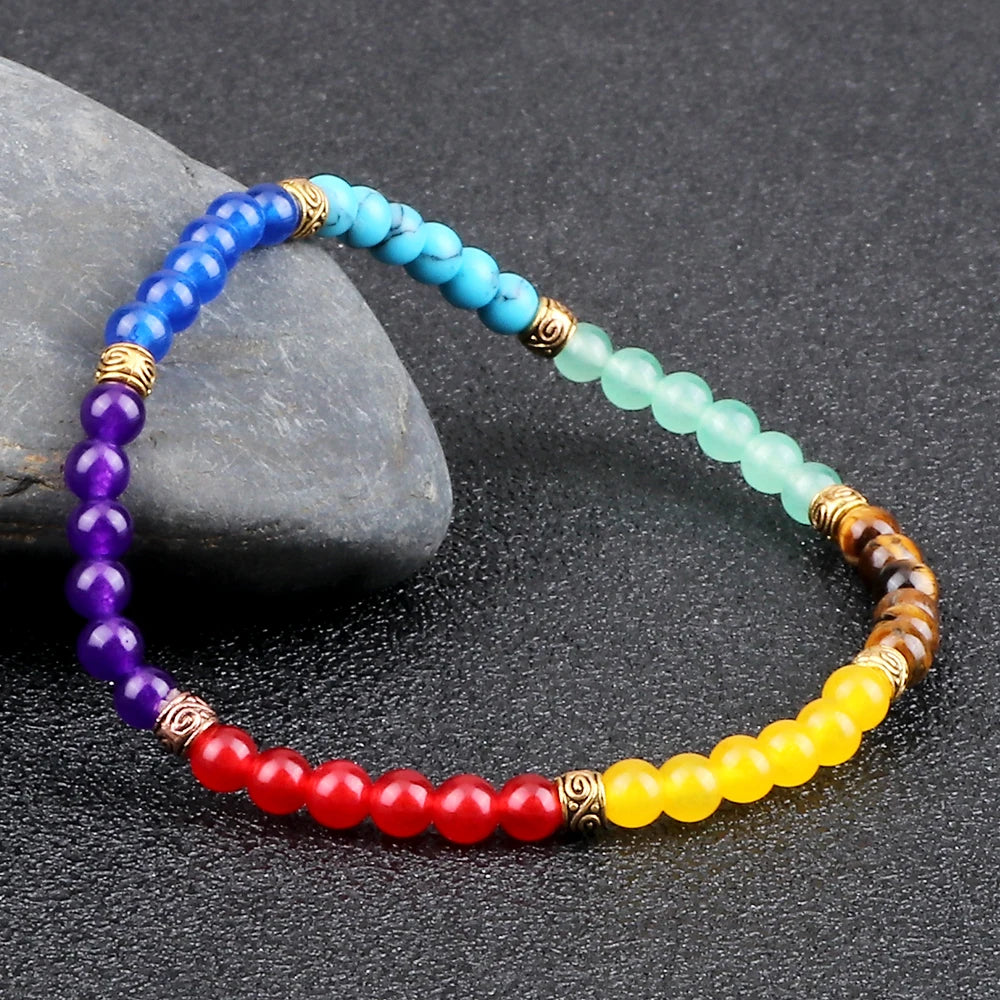 Adjustable 7 Chakra Beaded Reiki Bracelet