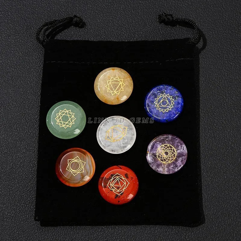 7 Chakra Reiki Symbol Crystal Set