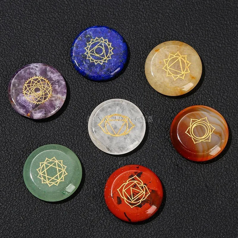 7 Chakra Reiki Symbol Crystal Set