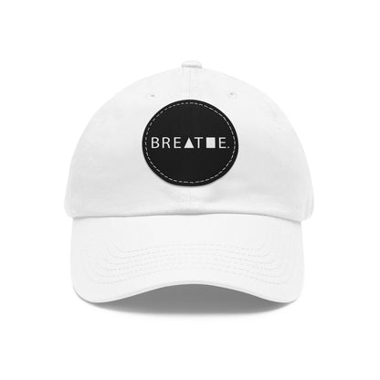 Dad Hat with Leather Patch (Round)