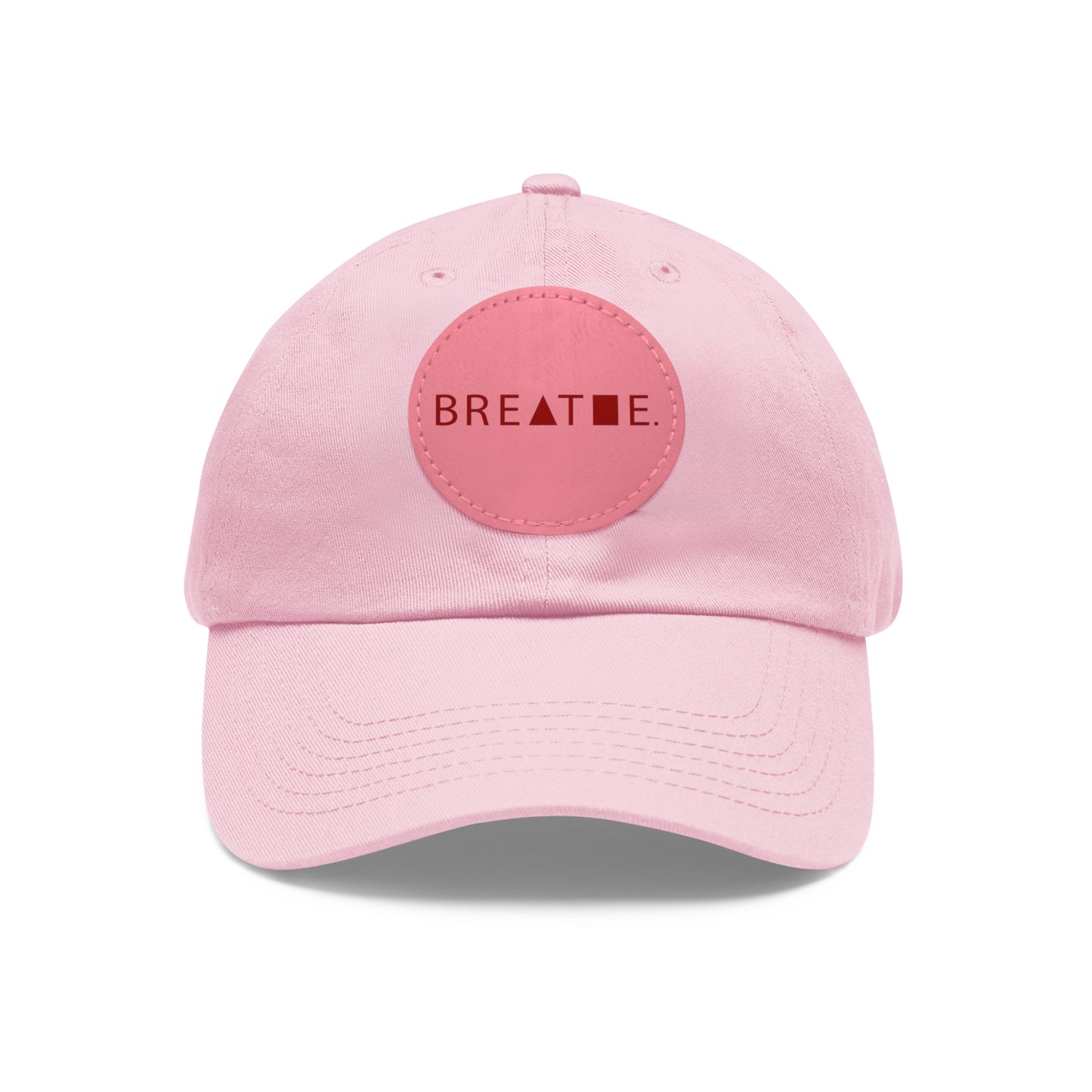 Dad Hat with Leather Patch (Round)