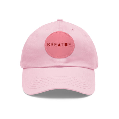 Dad Hat with Leather Patch (Round)