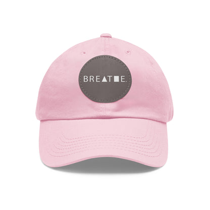 Dad Hat with Leather Patch (Round)