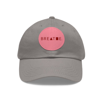 Dad Hat with Leather Patch (Round)