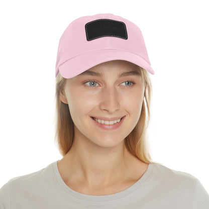 Dad Hat with Leather Patch (Rectangle)