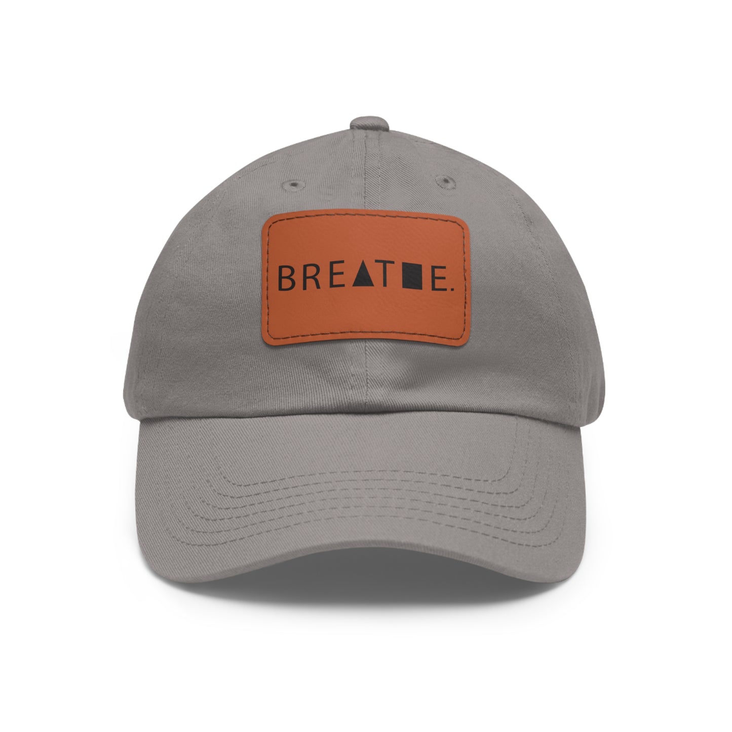 Dad Hat with Leather Patch (Rectangle)