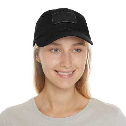 Dad Hat with Leather Patch (Rectangle)