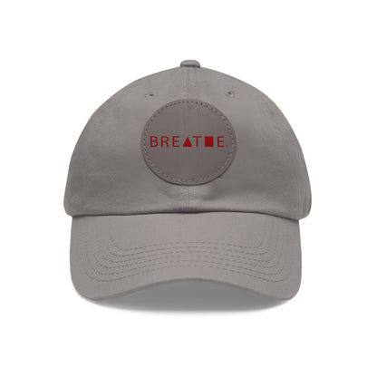 Dad Hat with Leather Patch (Round)