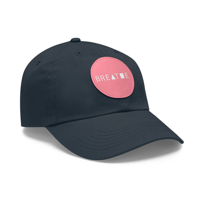 Dad Hat with Leather Patch (Round)