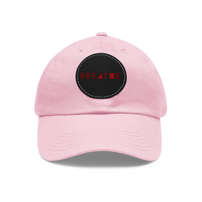 Dad Hat with Leather Patch (Round)