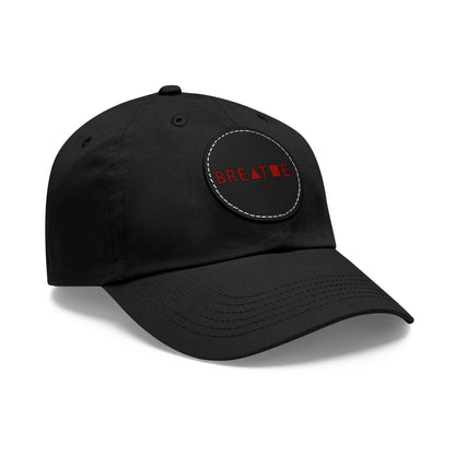 Dad Hat with Leather Patch (Round)