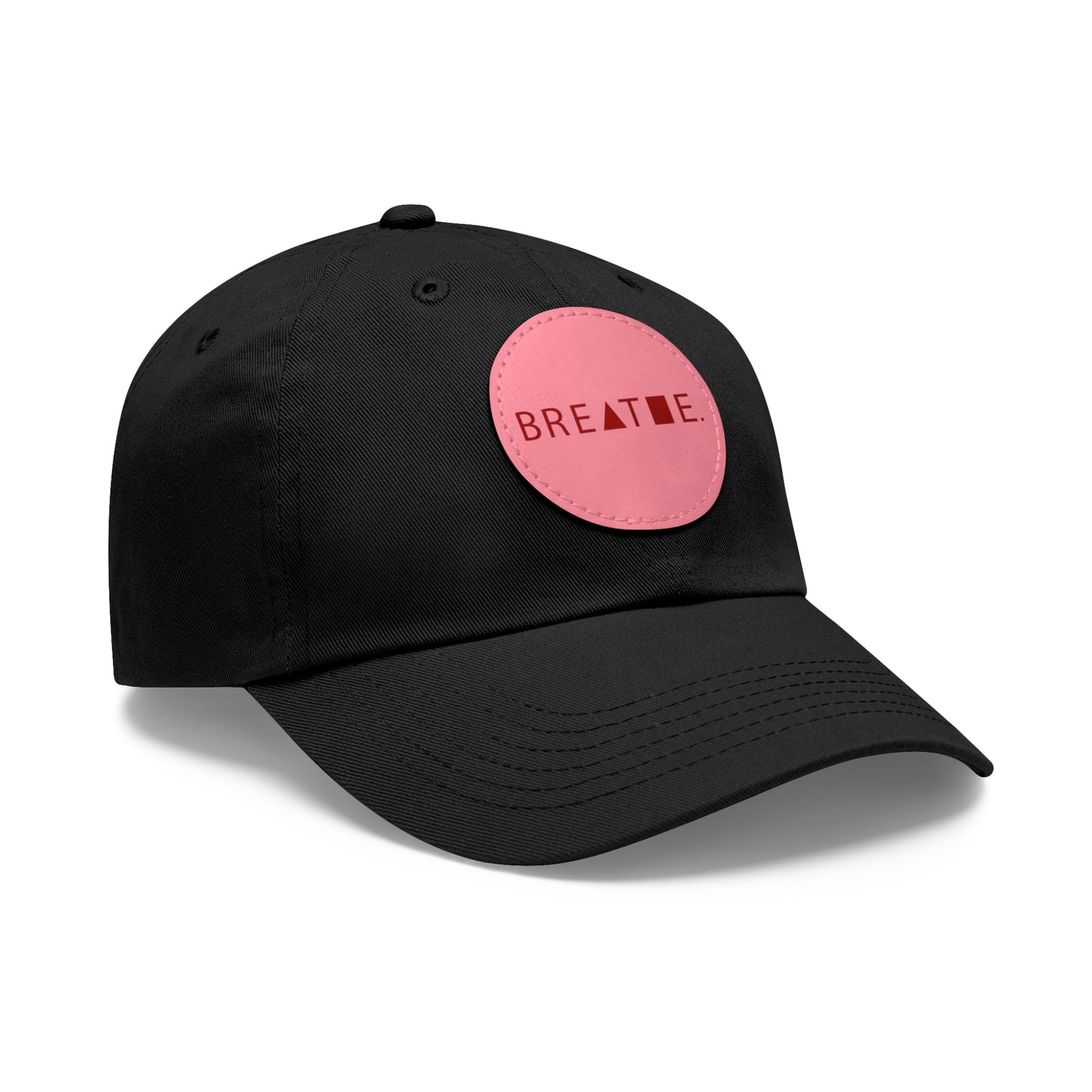 Dad Hat with Leather Patch (Round)