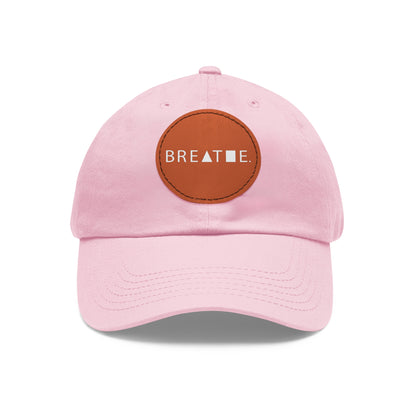 Dad Hat with Leather Patch (Round)