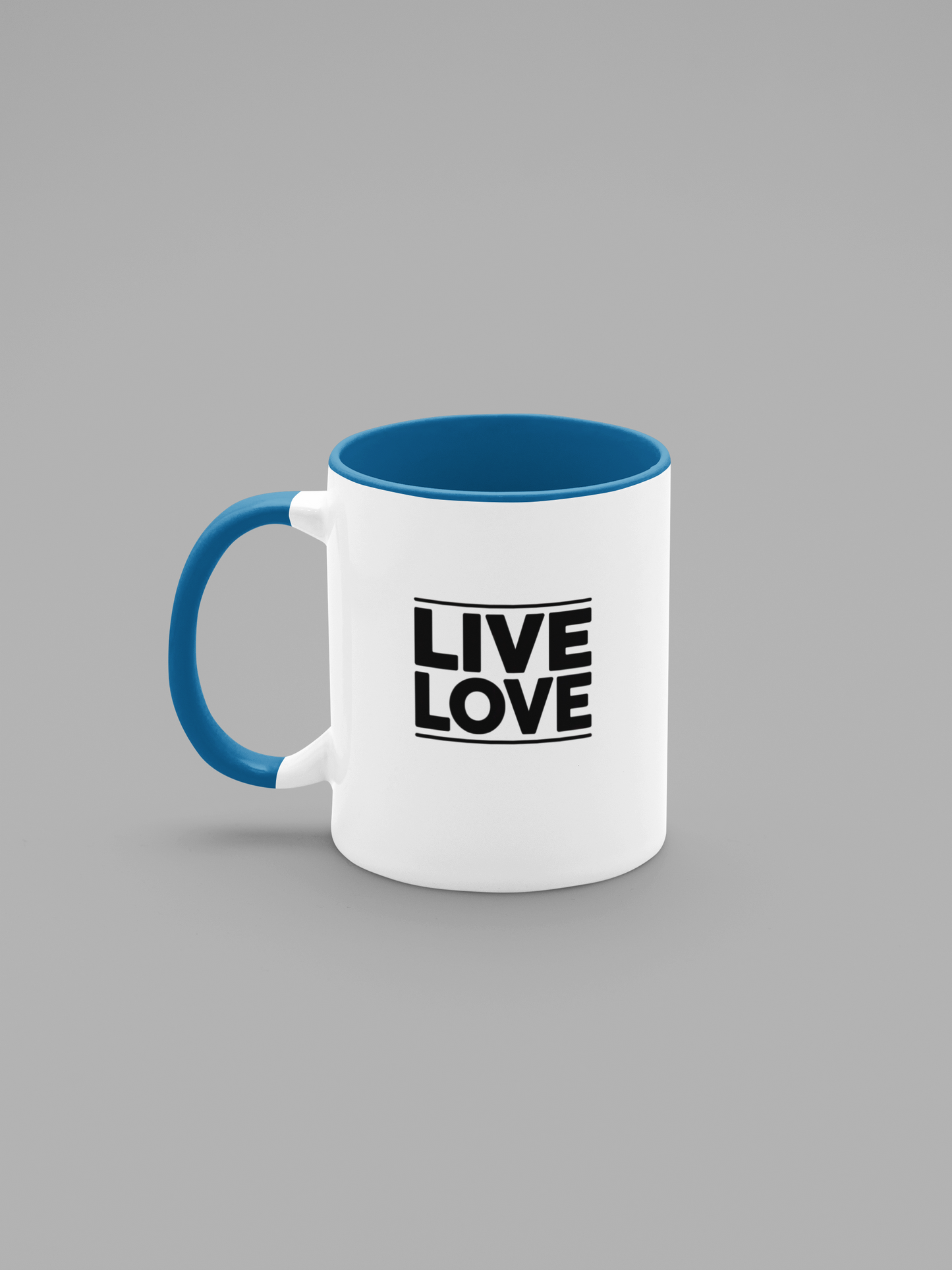 Live Love Mugs - Block Lettering