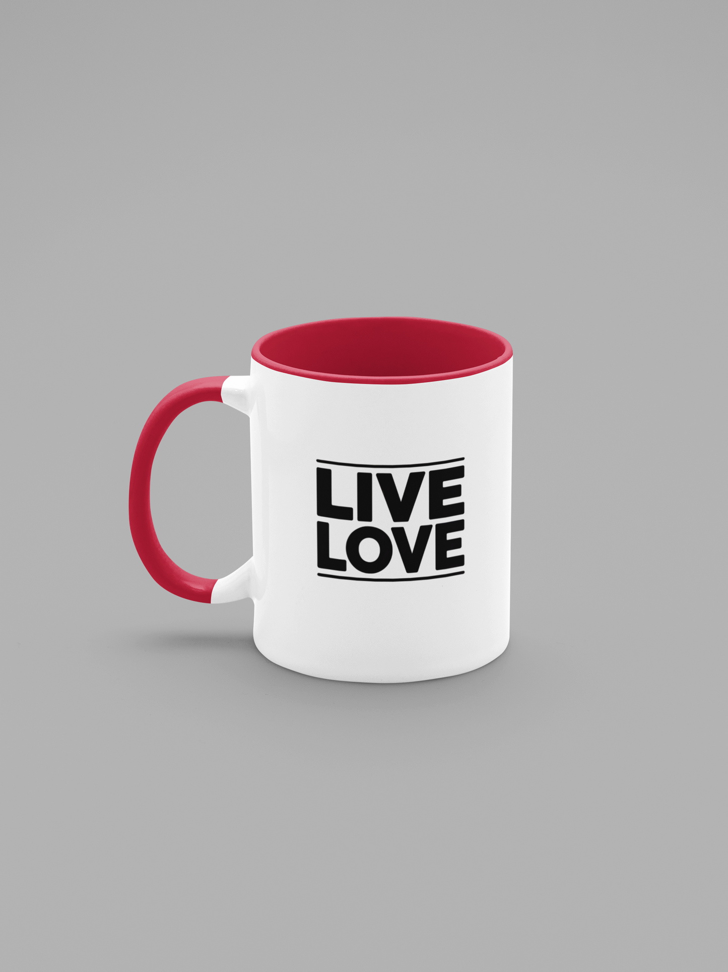 Live Love Mugs - Block Lettering
