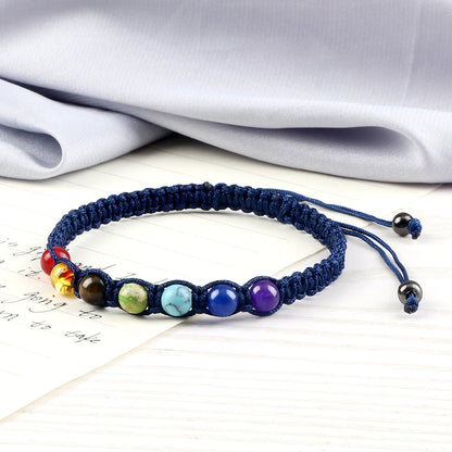 7 Chakra Beads Bracelet with Braided String