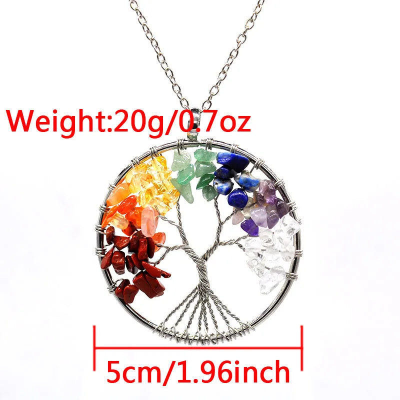 Tree of Life Seven Chakra Necklace