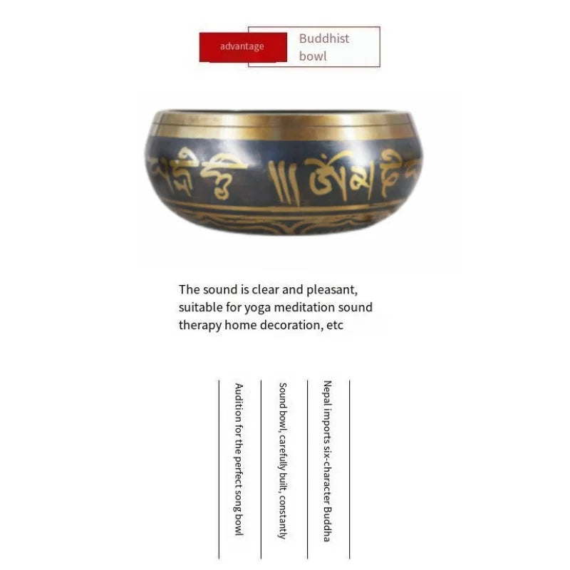 Tibetan Meditation Singing Bowl Bronze Chime