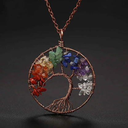 Tree of Life Seven Chakra Necklace